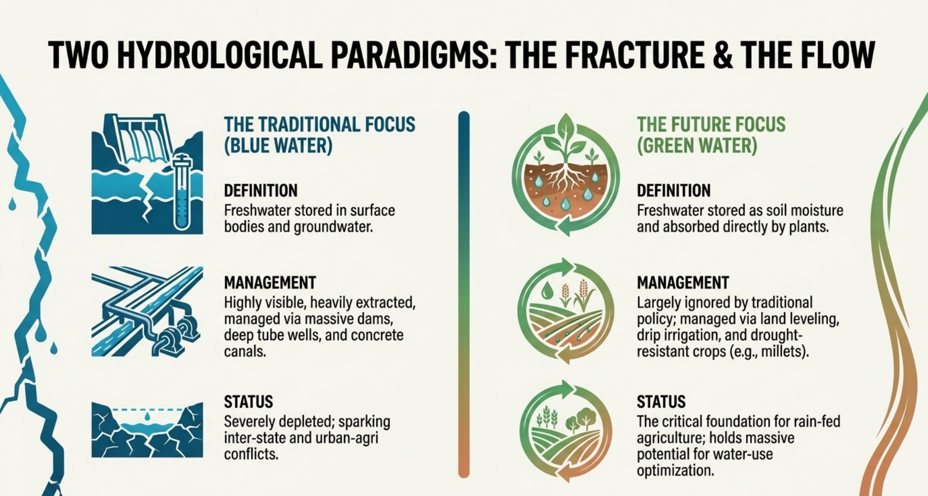 Hydrological Paradigms: Blue vs Green Water